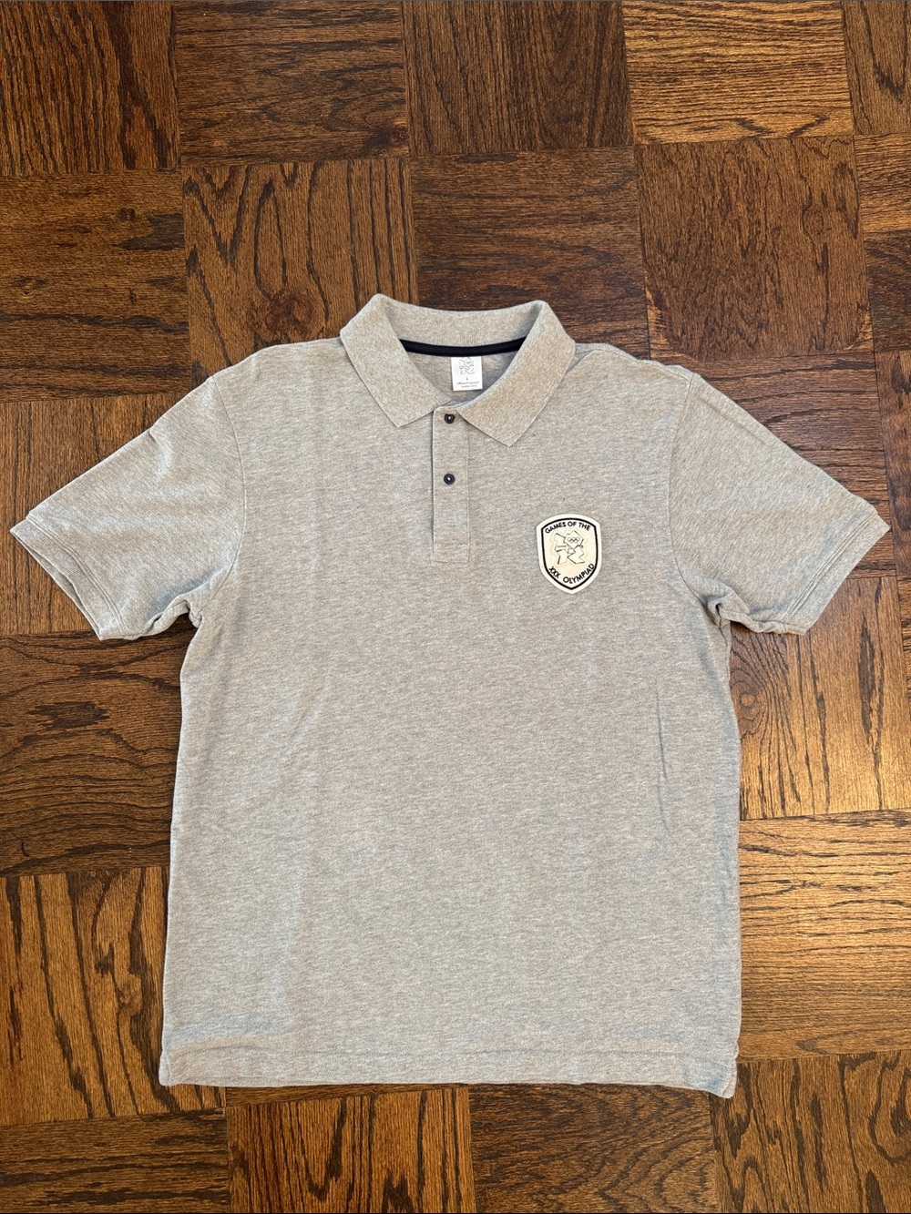 Adidas Men’s London 2012 Olympics Grey Pique Polo Shirt Large NWOT